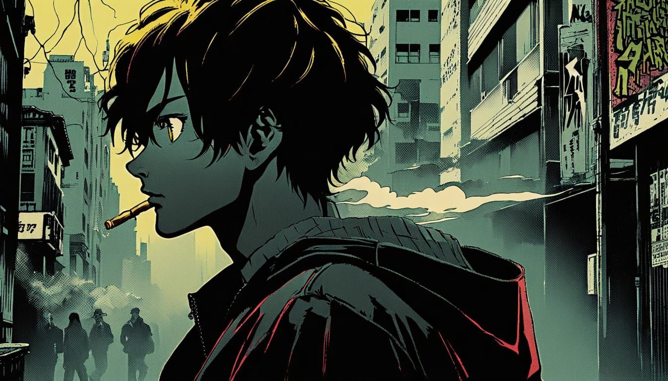 Gritty Urban Youth in 80s Retro Style