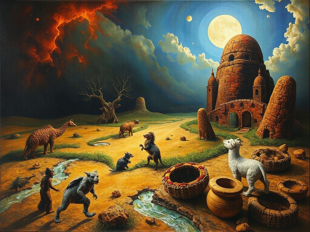 Surrealist Narnia Landscape in Dali-Inspired Style