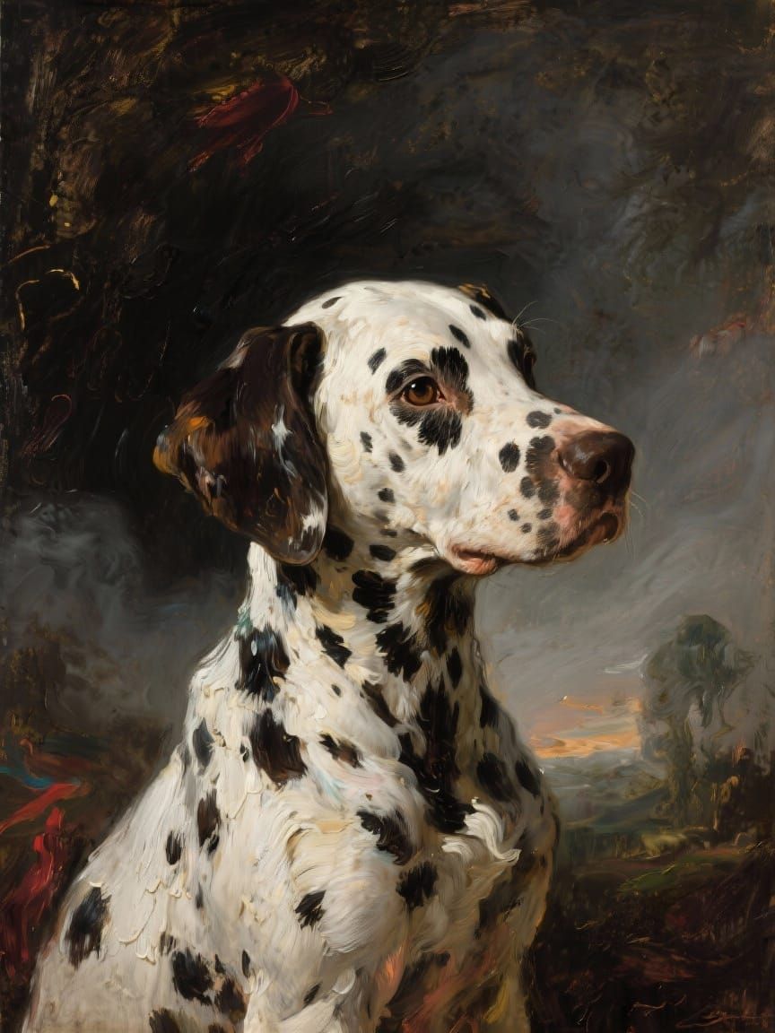 Dalmatian Puppy Portrait in Epic Renaissance Style