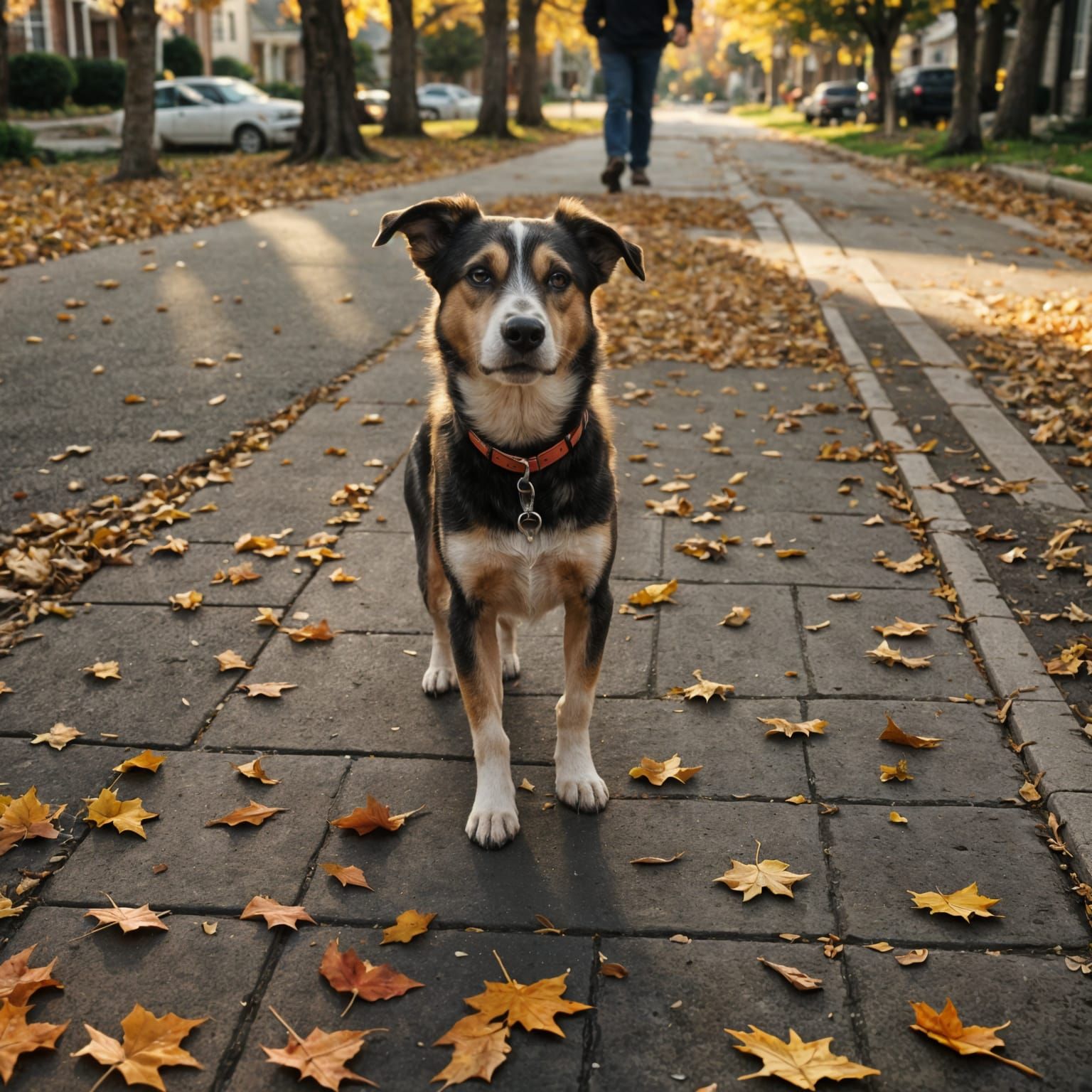 Cute Dog Celebrates Halloween: Cinematic Film Still