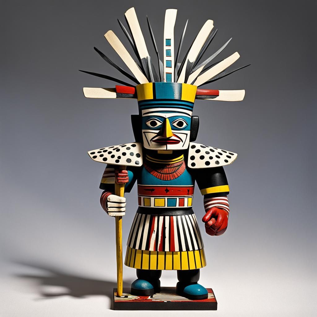 Pop Art Kachina Doll with Beheaded Priest