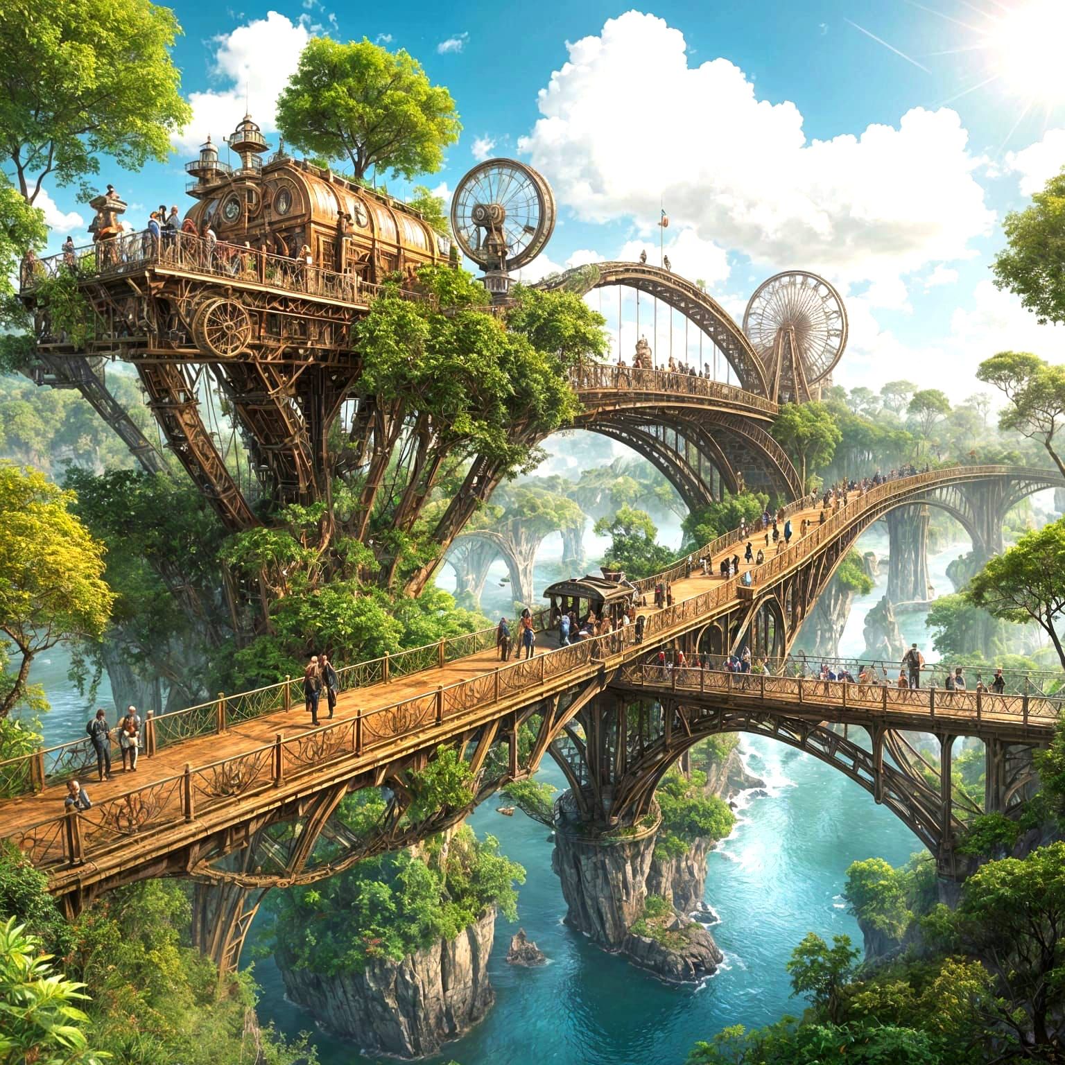 Steampunk Gateway to Enchanted Wilderness