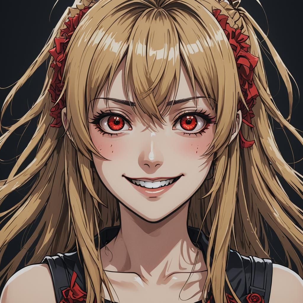 Misa Amane Anime PFP Icon in Cel-Shaded Style