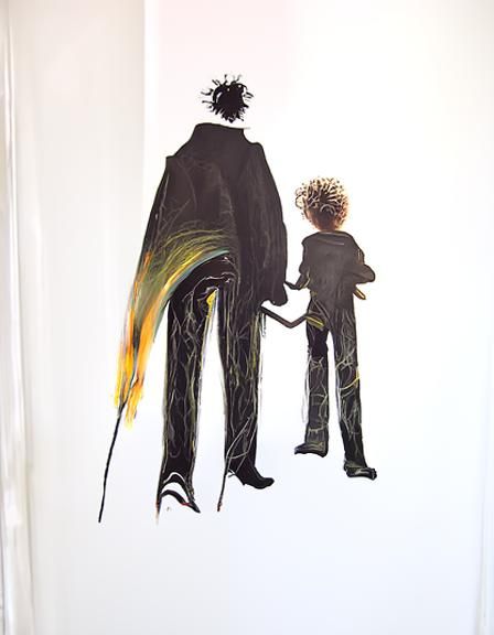 Father and Son: Tim Burton Storybook Illustration