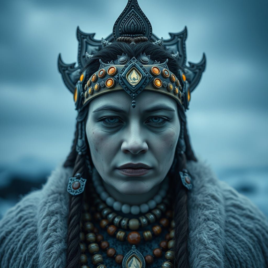 Inuit Goddess A'akuluujjusi in Hyperrealistic Style