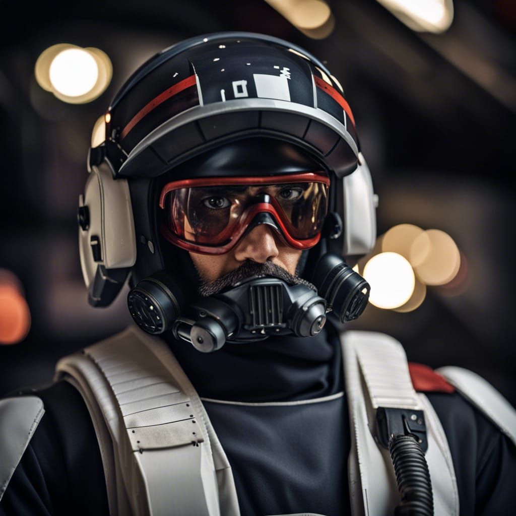 Realistic Star Wars Imperial Pilot Portrait