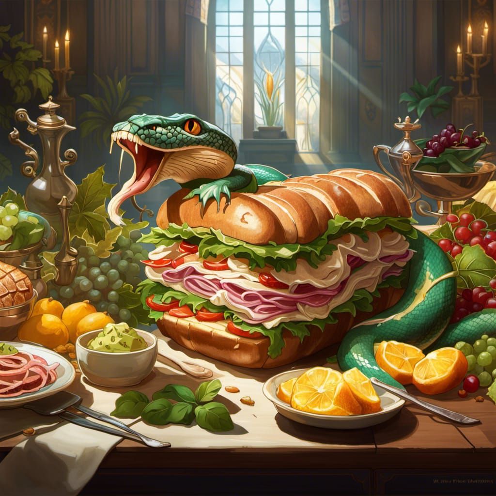 Giant Sandwich Snake Concept Art
