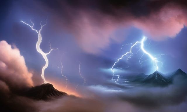 Dramatic Photorealistic Storm with Lightning