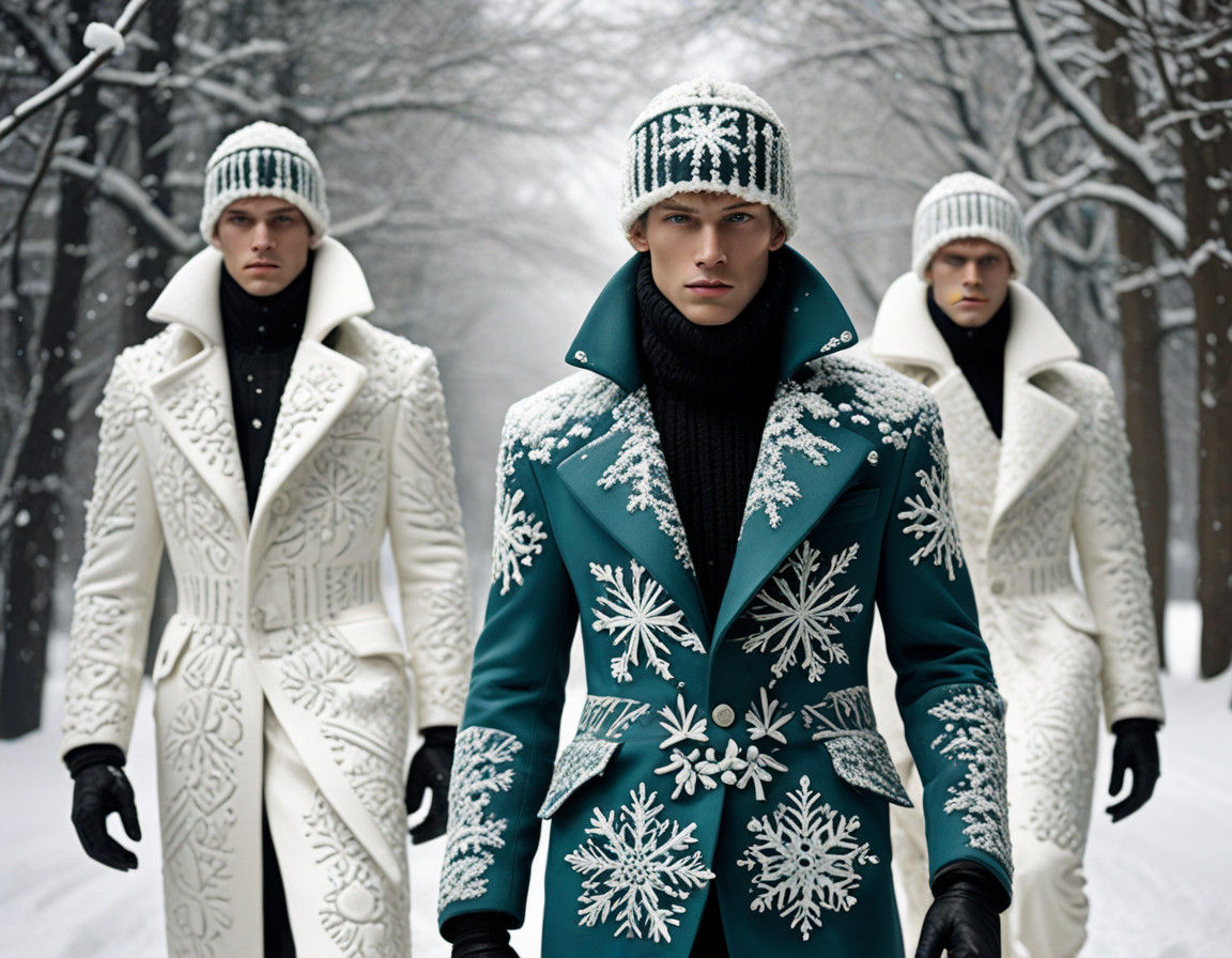 Ethereal Snow Fashion Sculptures in Industrialpunk Aesthetic