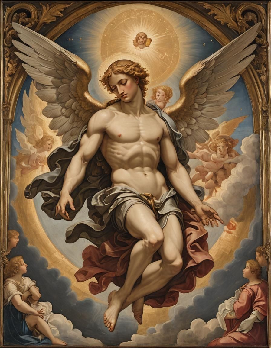 Renaissance Angel Watching Over Sleeping Man