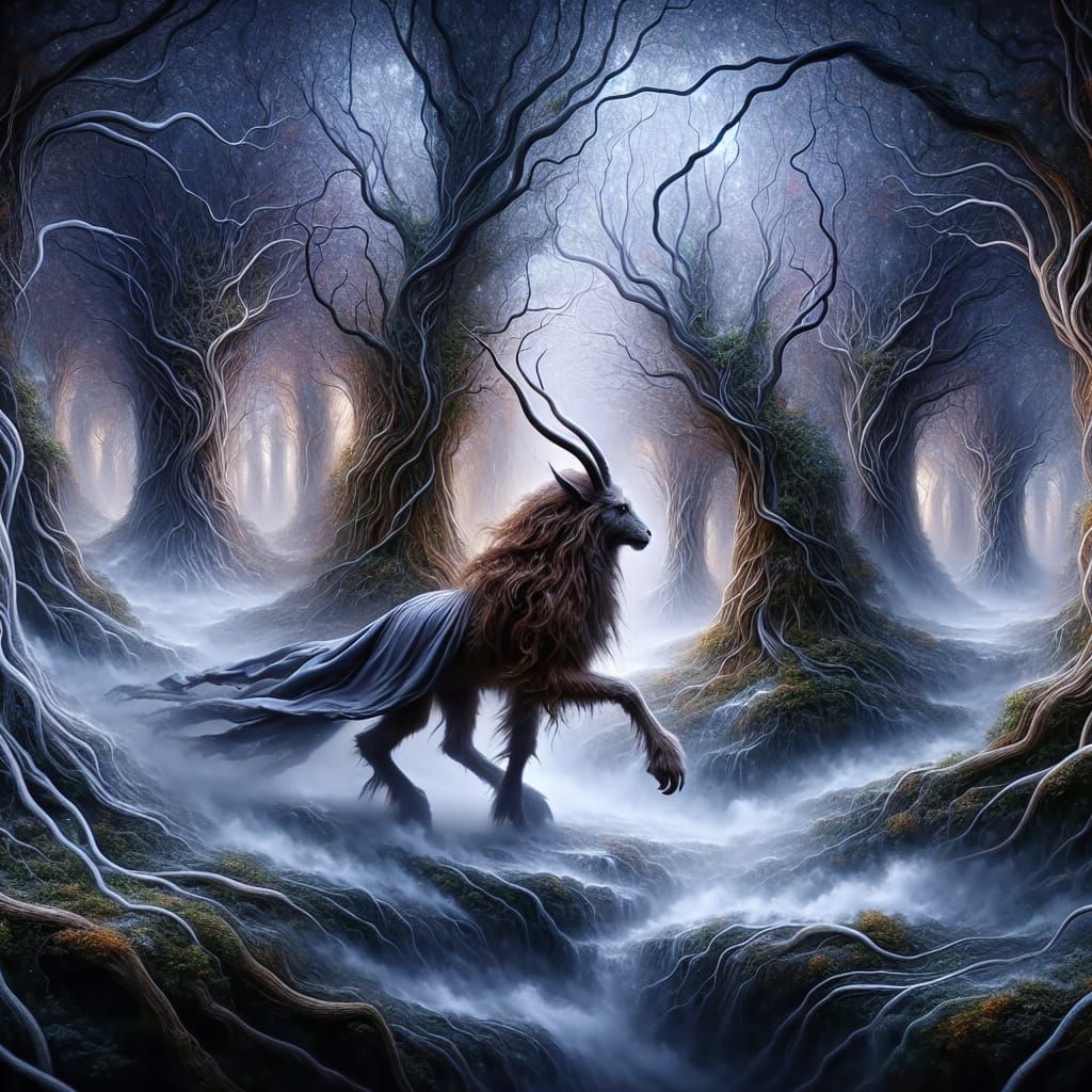 Faun in Enchanted Forest, Realistic 8k Art