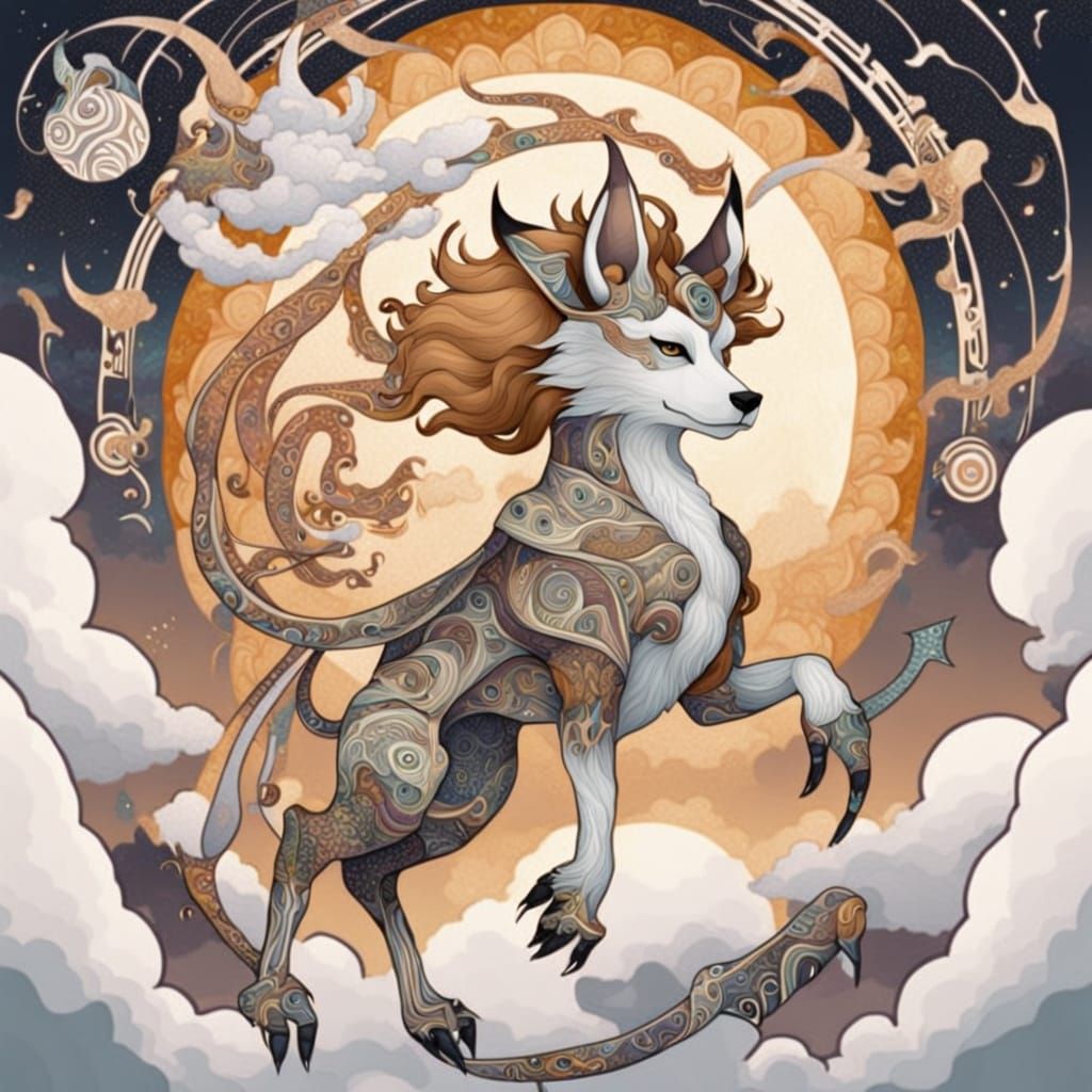 Majestic beast, surreal, dreamlike