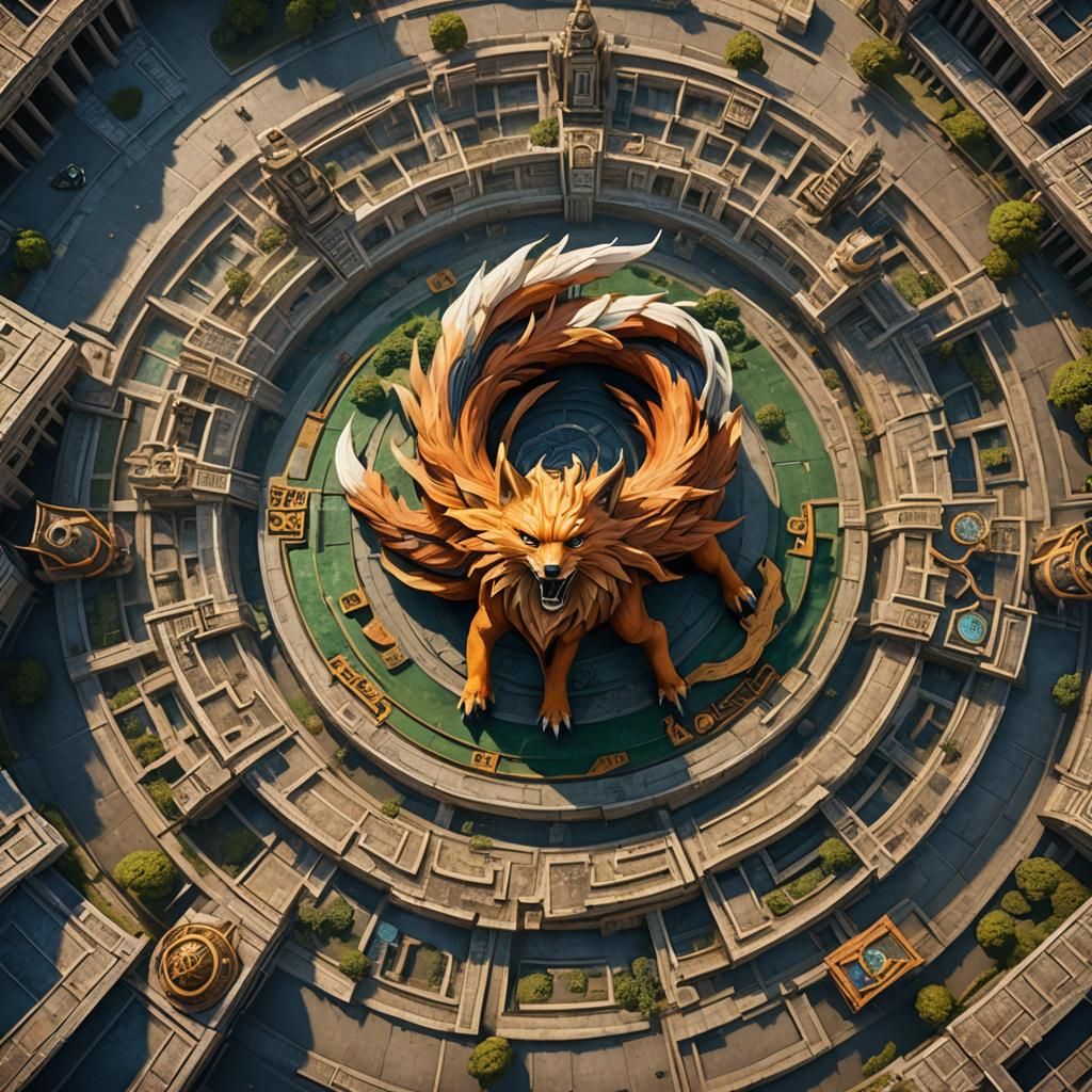 Nine-Tailed Fox at Eixo Monumental: Fantasy Art