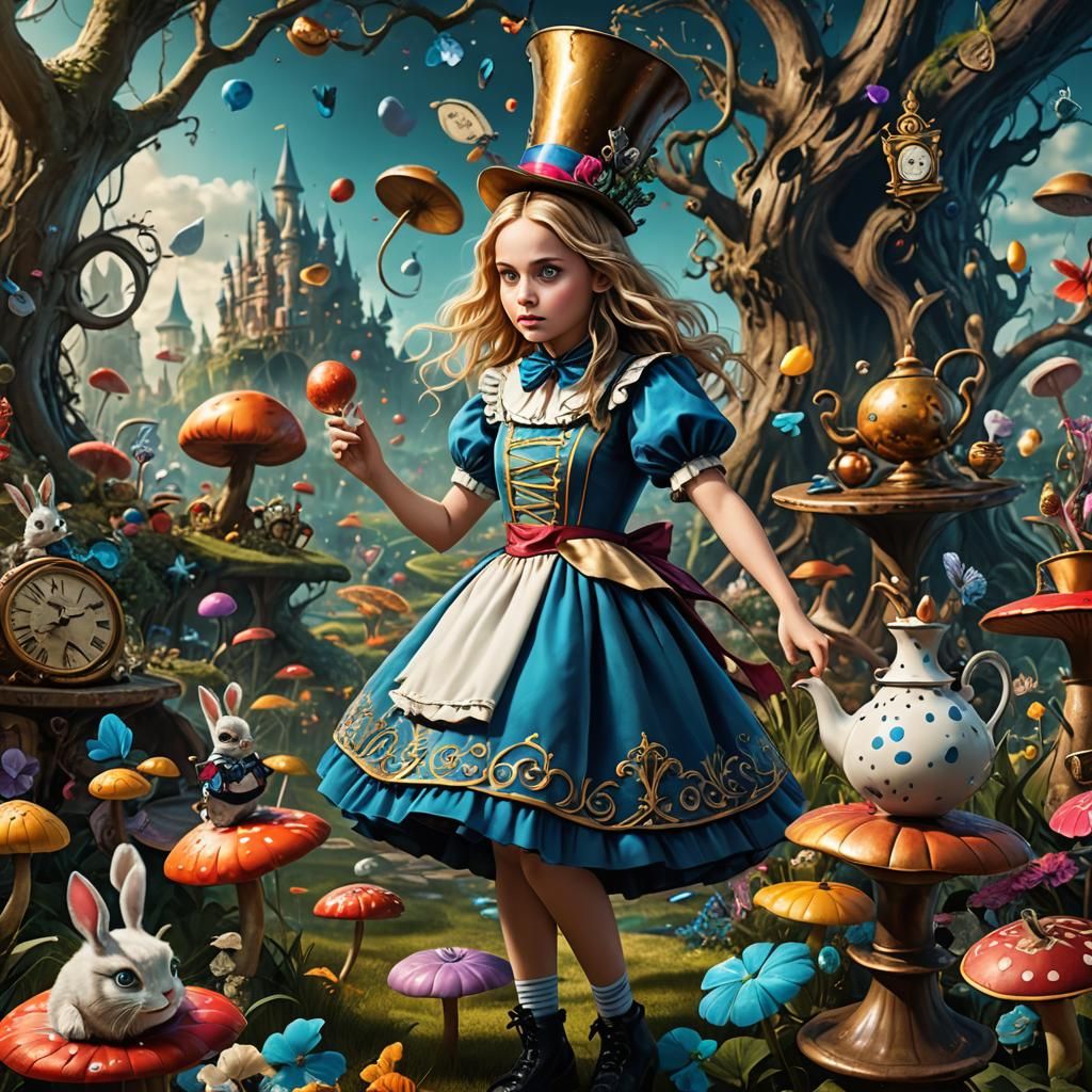 Alice in Wonderland: Whimsical Digital Illustration