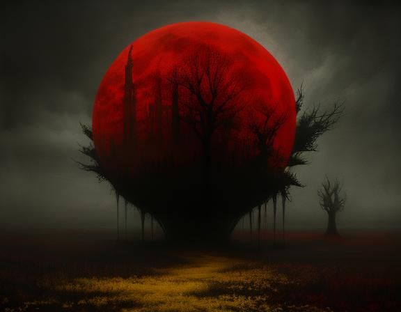 dark ethereal surreal horror art, in the style of Zdzisław B...