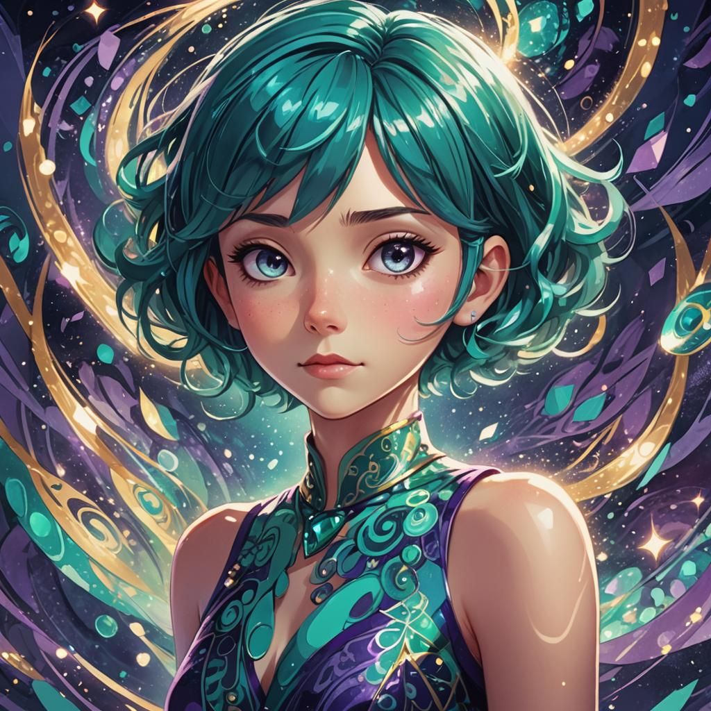 Envy from Inside Out 2: Anime Portrait