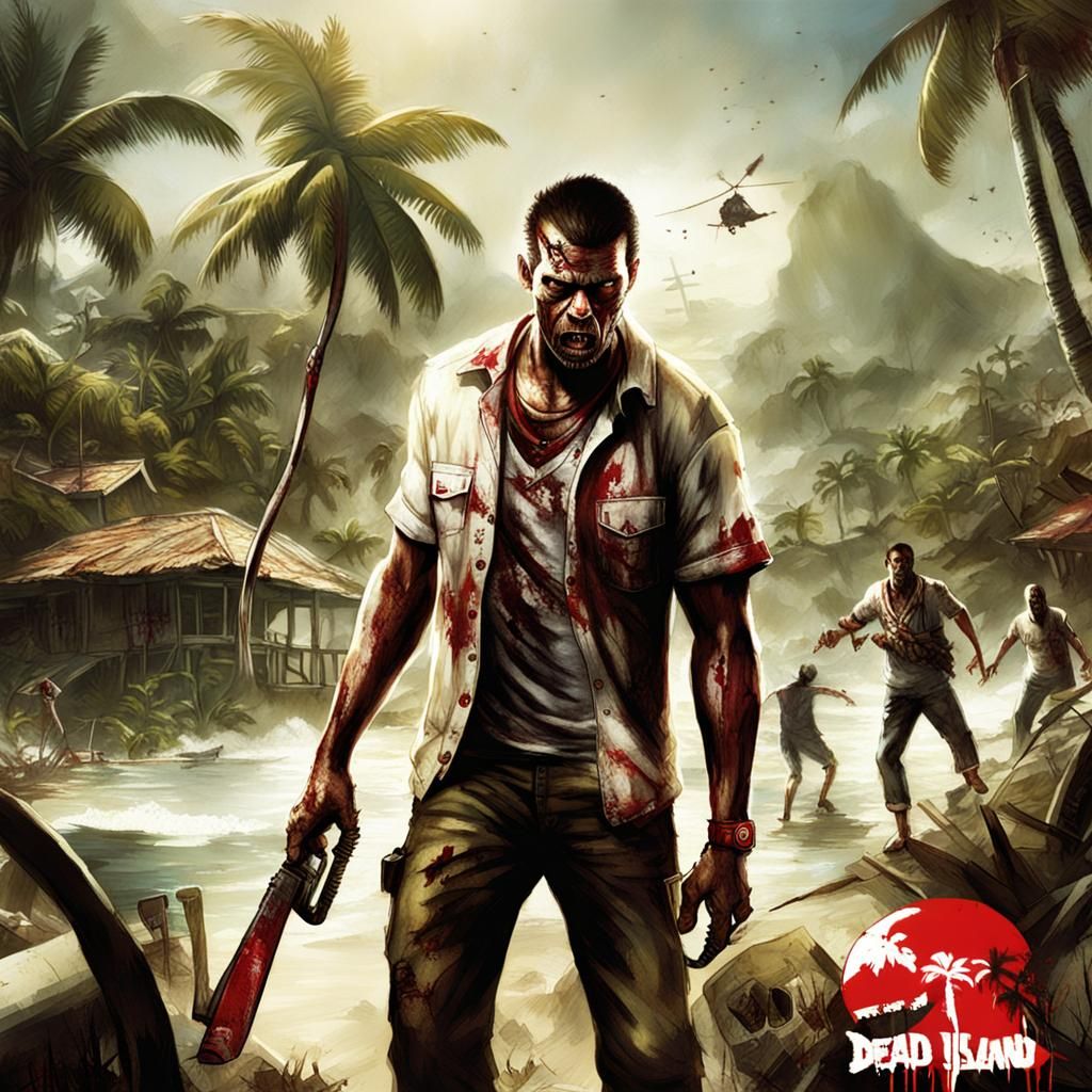 Dead Island: AI-Generated Minimalist Landscape