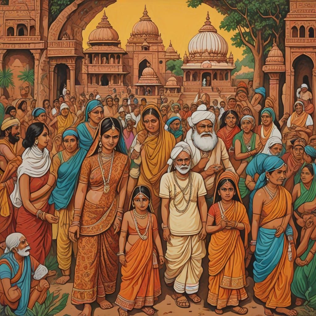 Ancient Modern India in Vibrant Gouache