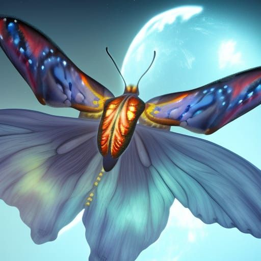 Glowing Butterfly Orbs in a Fantastical Painting