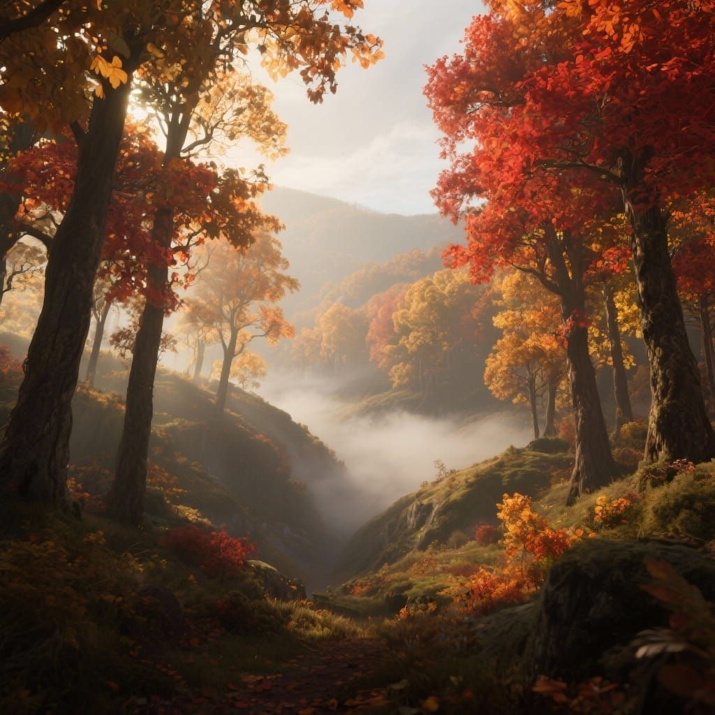 Breathtaking Autumn Landscape in Cinematic Unreal Engine Sty...