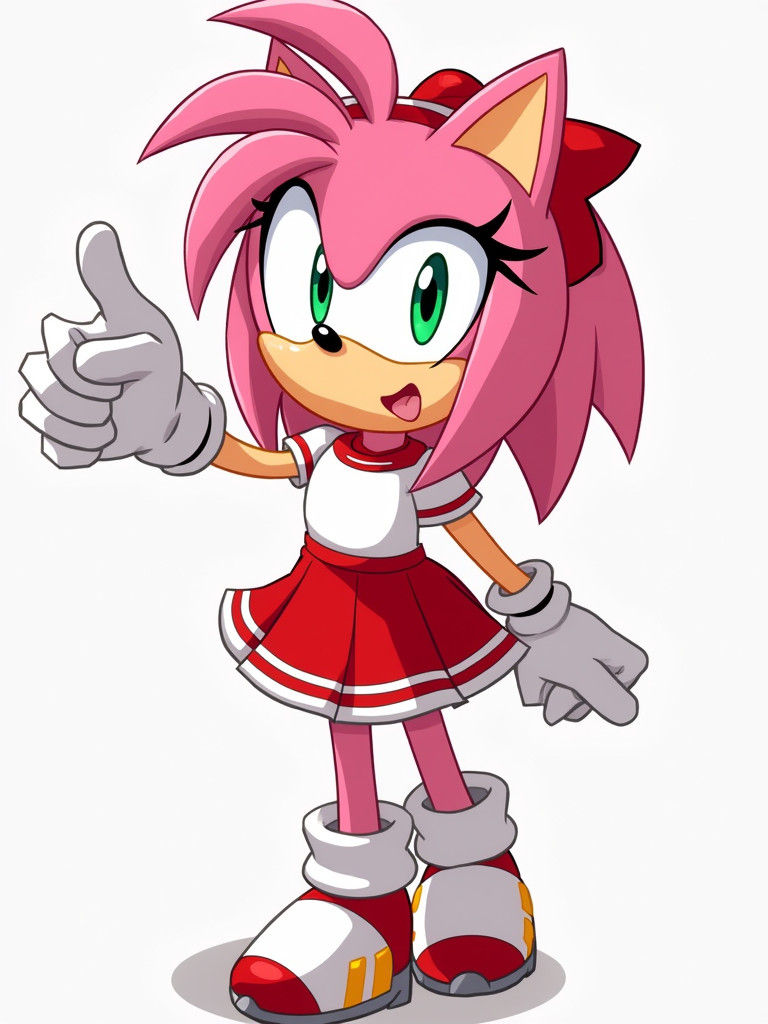 Vector Art Amy Rose Cheerleader Uniform