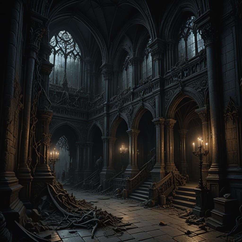 Bleak Social Media Platform in Gothic Horror Style