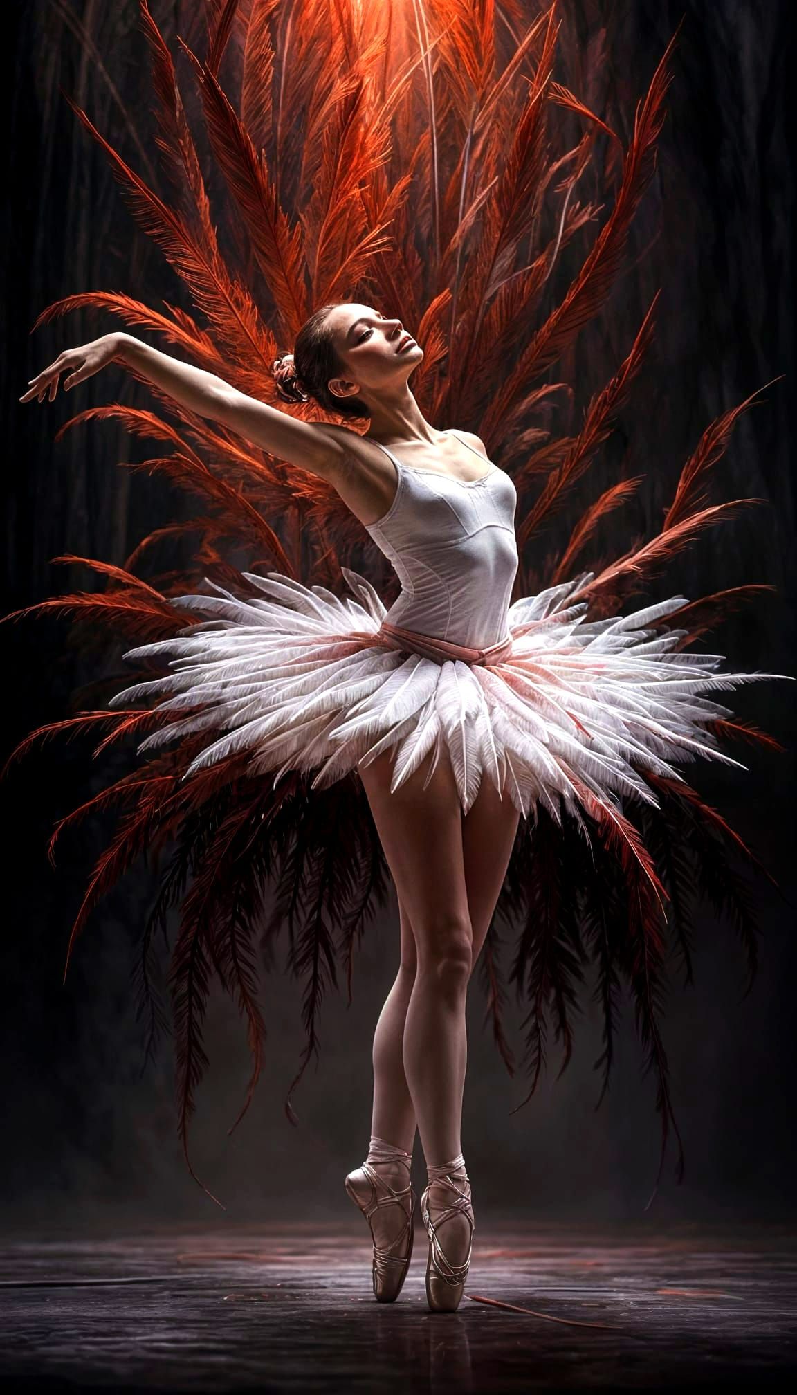 Haunting Ballerina in Dark Fantasy Style
