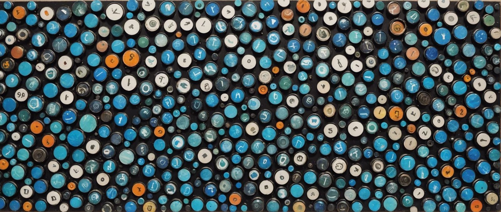 Mosaic Art Made of Melted Keys