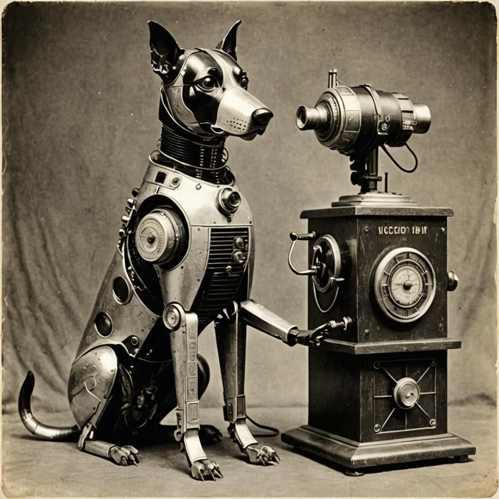 Dieselpunk Cyborg Dog: His Master's Voice