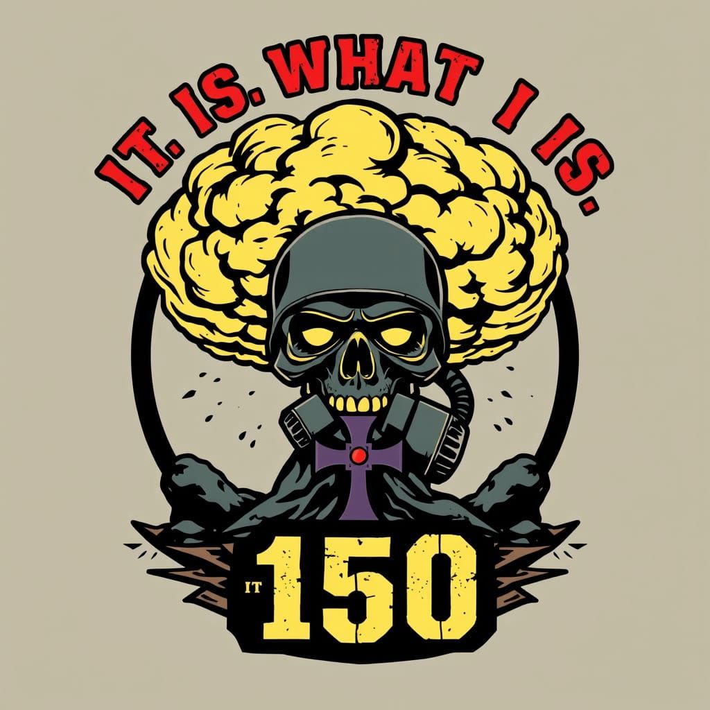 Logo with Skull, Explosion, and Orthodox Cross
