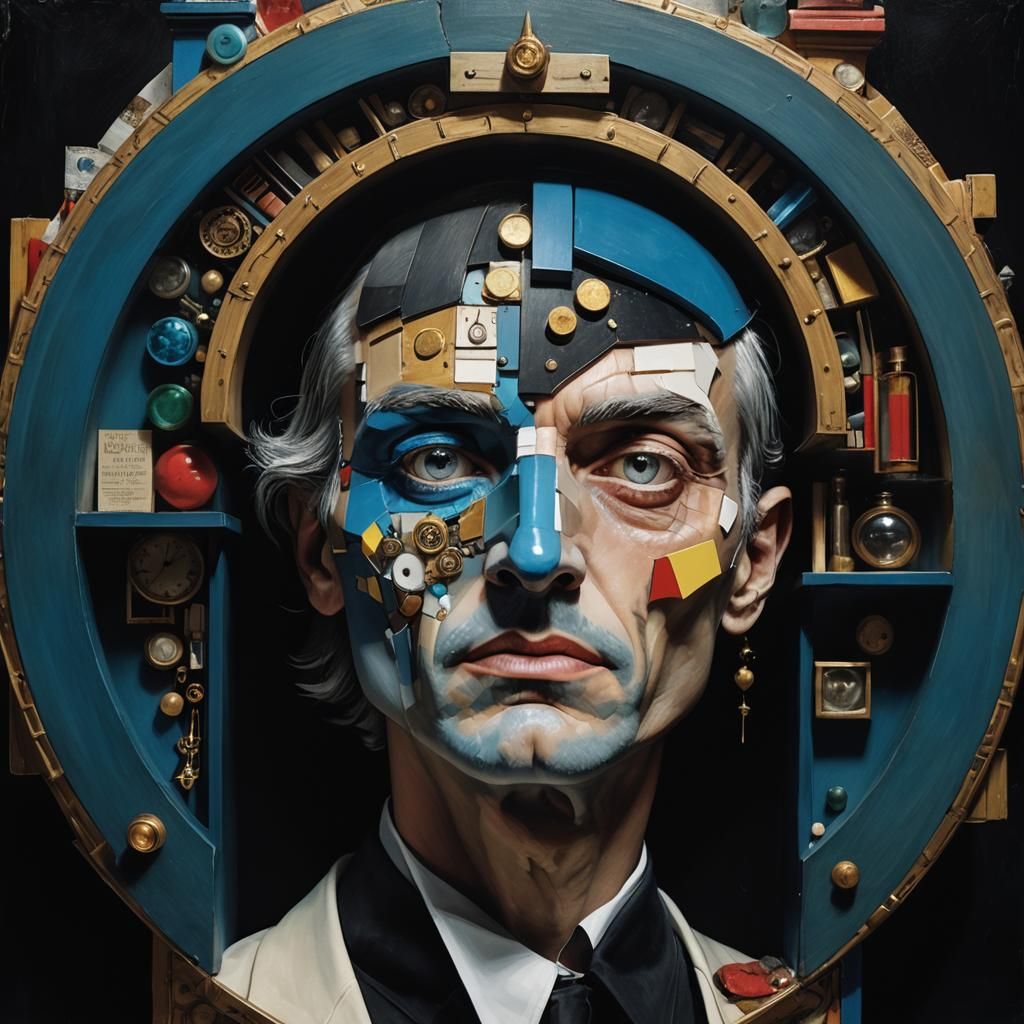 Surreal Cabinet Face: Pop Art Dreamscape in 8k