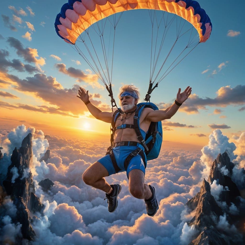 Fluffy Clouds in a Tranquil Blue Sky