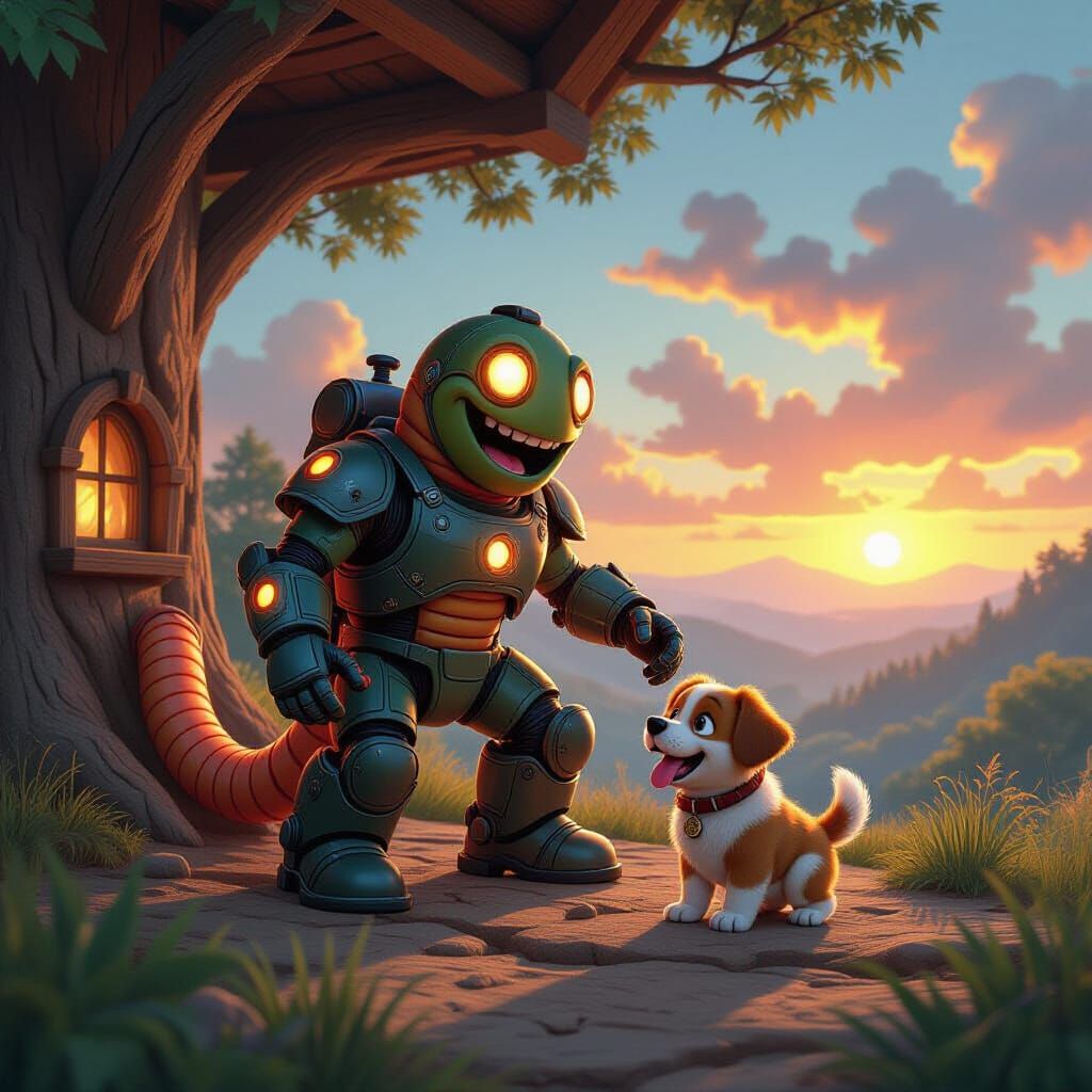 Earthworm Enters Mech-Suit for Adventure