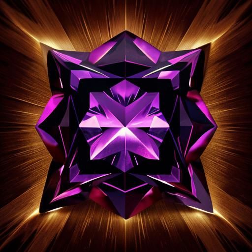 Glowing Red Diamond on Velvet in Digital Art