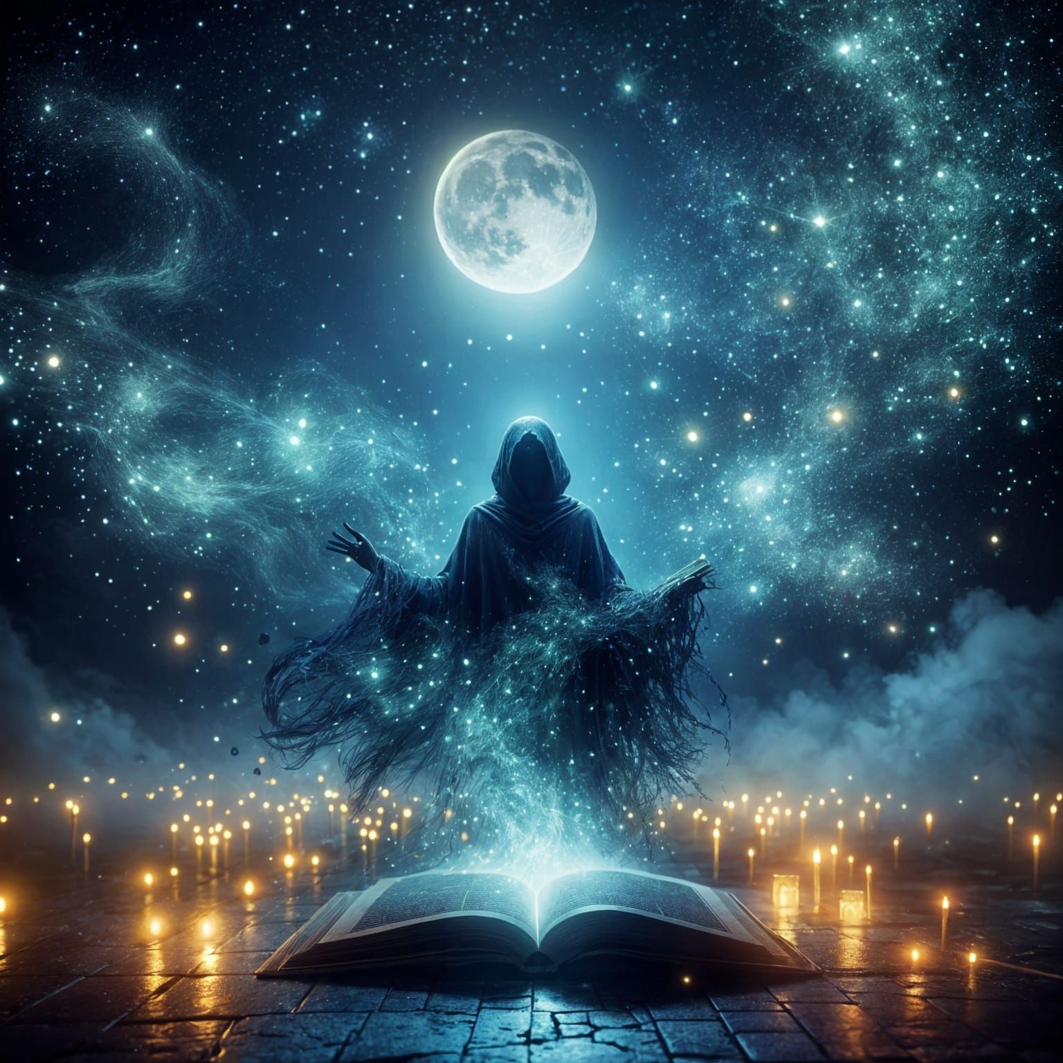 Eerie Specter Emerges from Sorcerer's Book