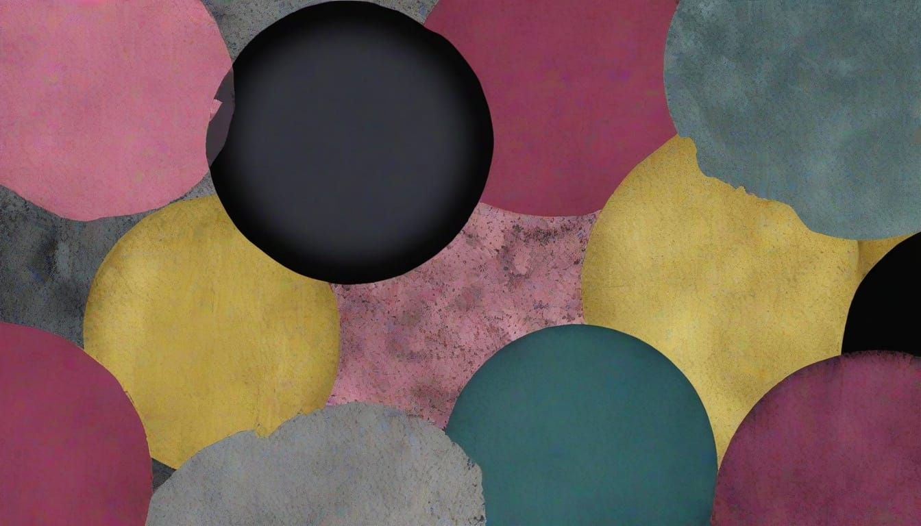 Abstract Cityscape in Vintage Pastel and Grey Tones