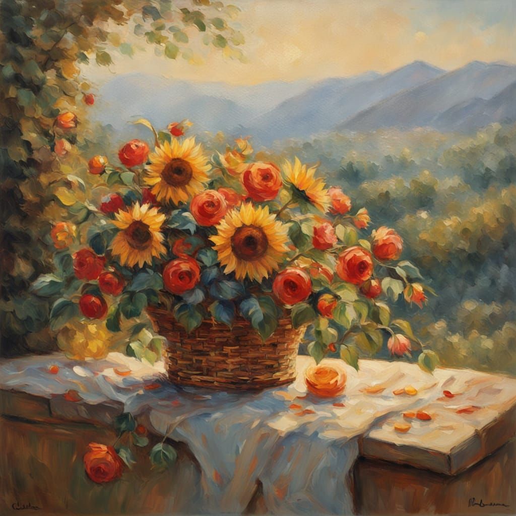 Floral Masterpiece in the Style of Monet