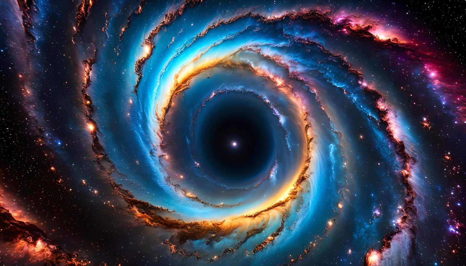 Cosmic Time Travel Vortex in Expressionist Style