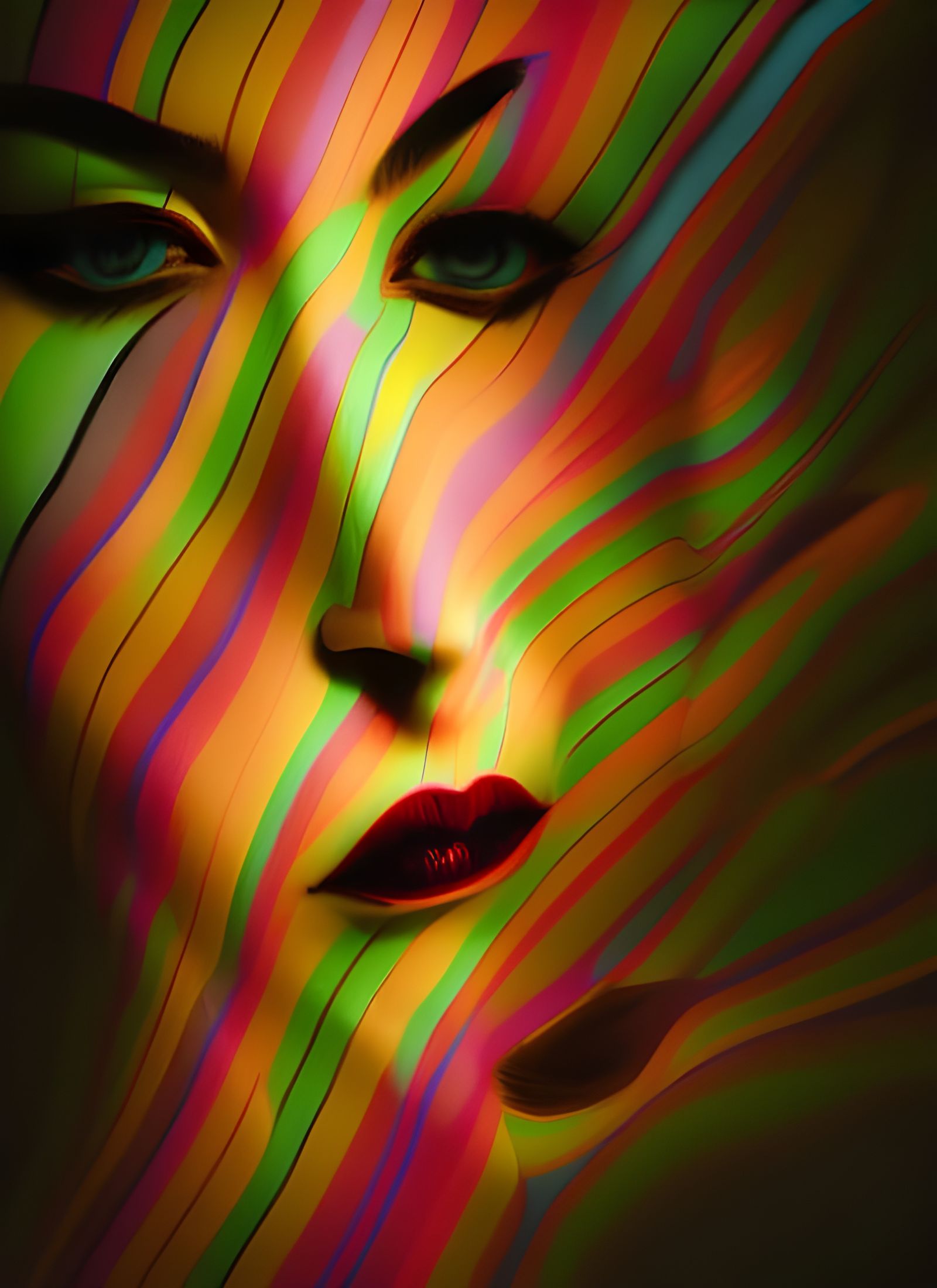 Radiant Abstract Nature Art in Dreamlike Style