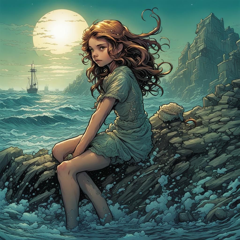 Merfolk: A Comic Book Art Depiction