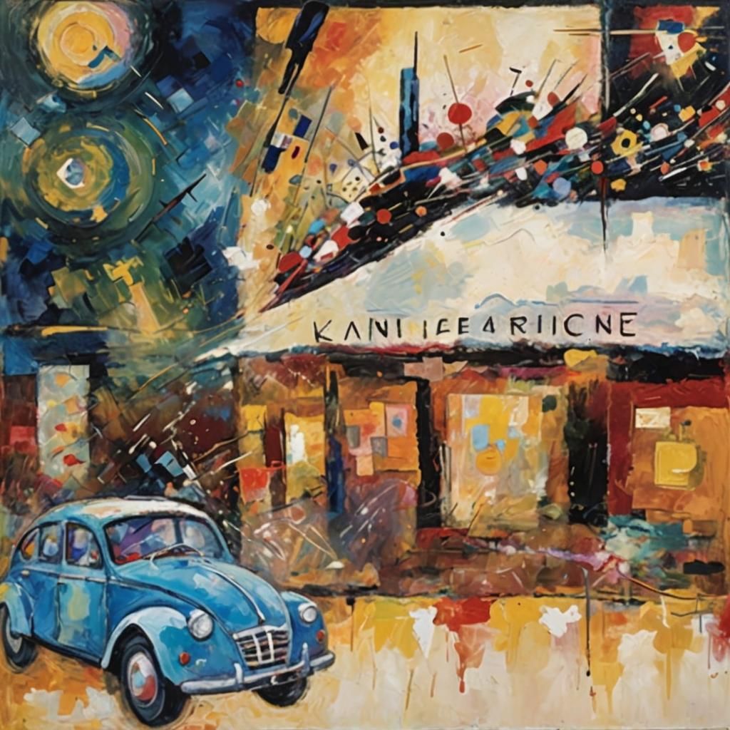 Kandinsky Inspired Abstract Cloudscape in Pastel Hues