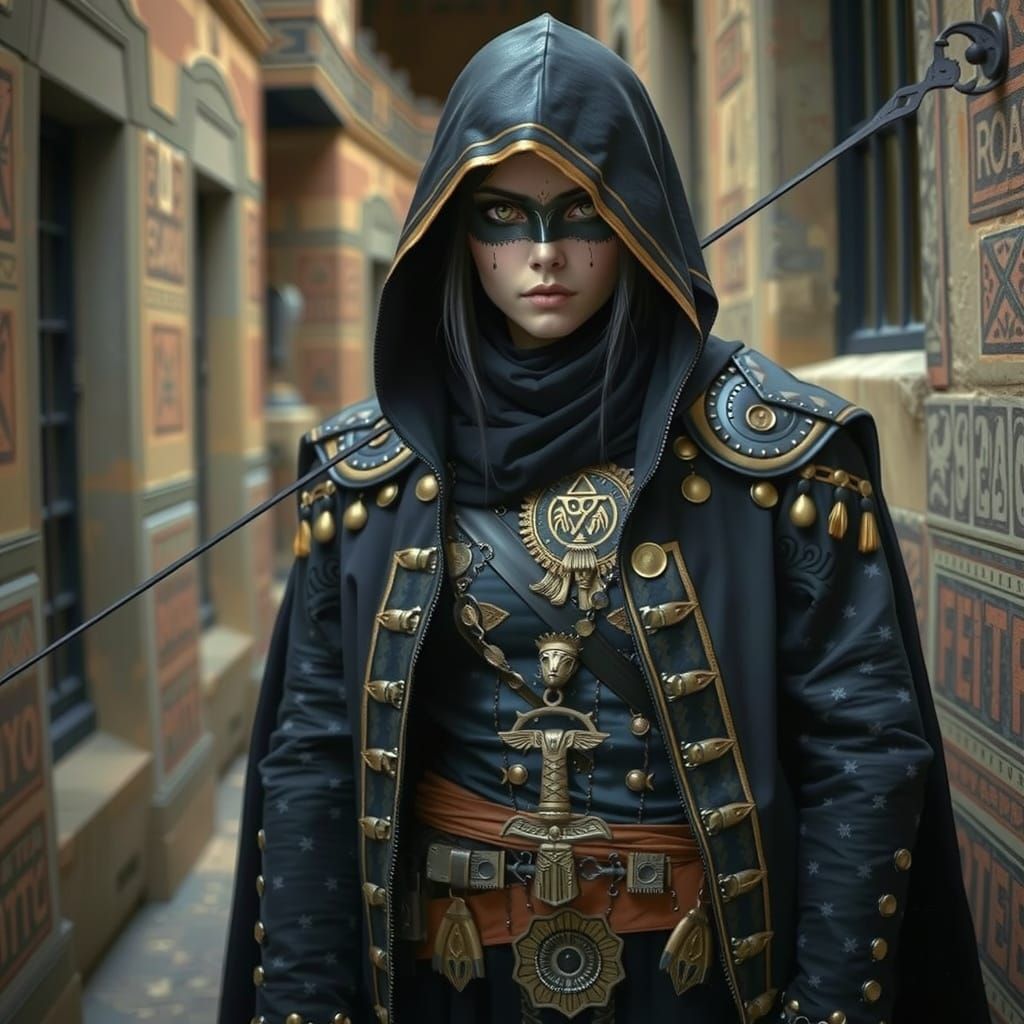 Ankh Graphic Novel Line Art with Dark, Surreal Textures