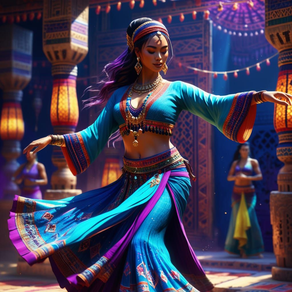 Japanese Bellydancer in North African Outfit