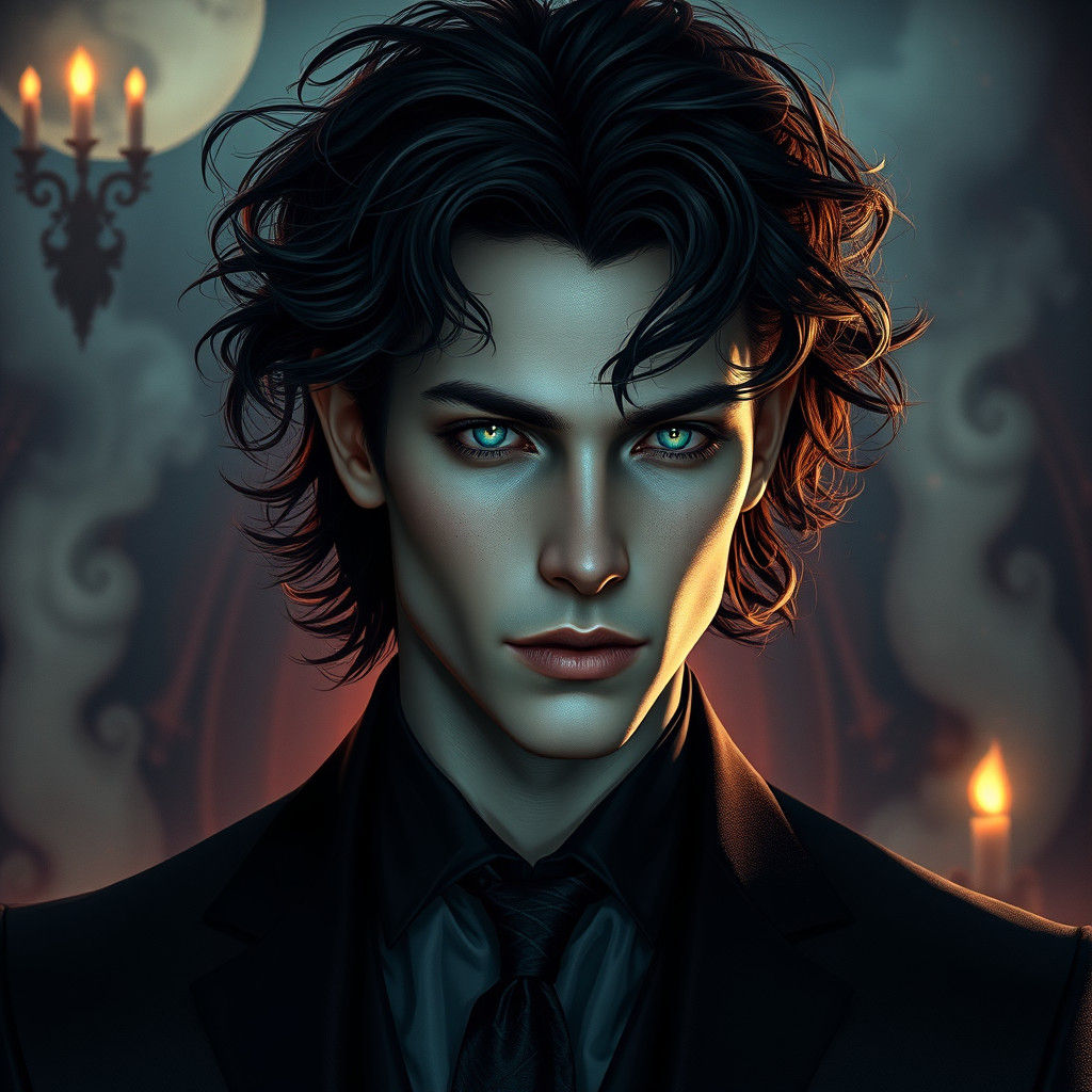 Ethereal Vampire in Dark Fantasy Style