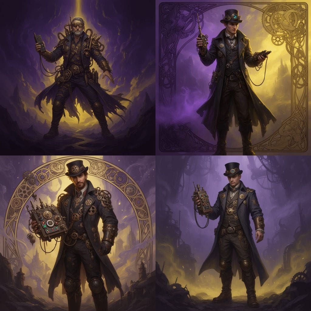 Steampunk Inventor with Remote Controller, Full Body