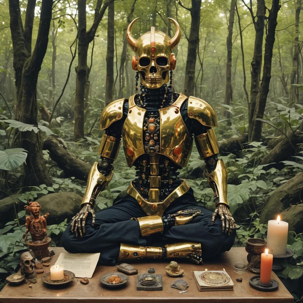 Rococo Priestess in a Communist Tiki Dreamscape