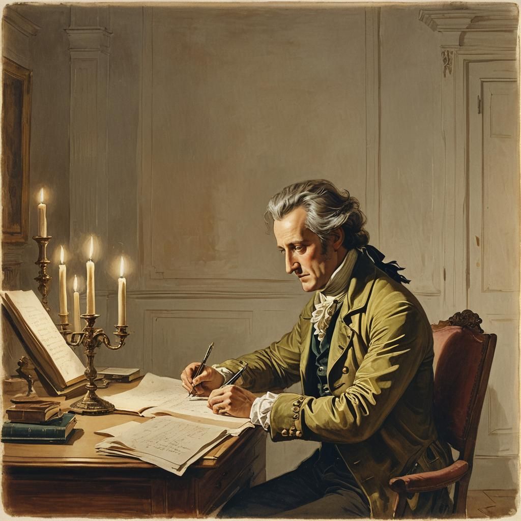 Goethe Writes Faust in Romanticism Style