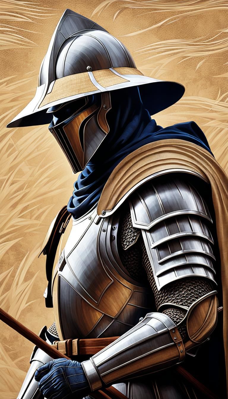 Jedi Knight in Mono Color Traditional Art