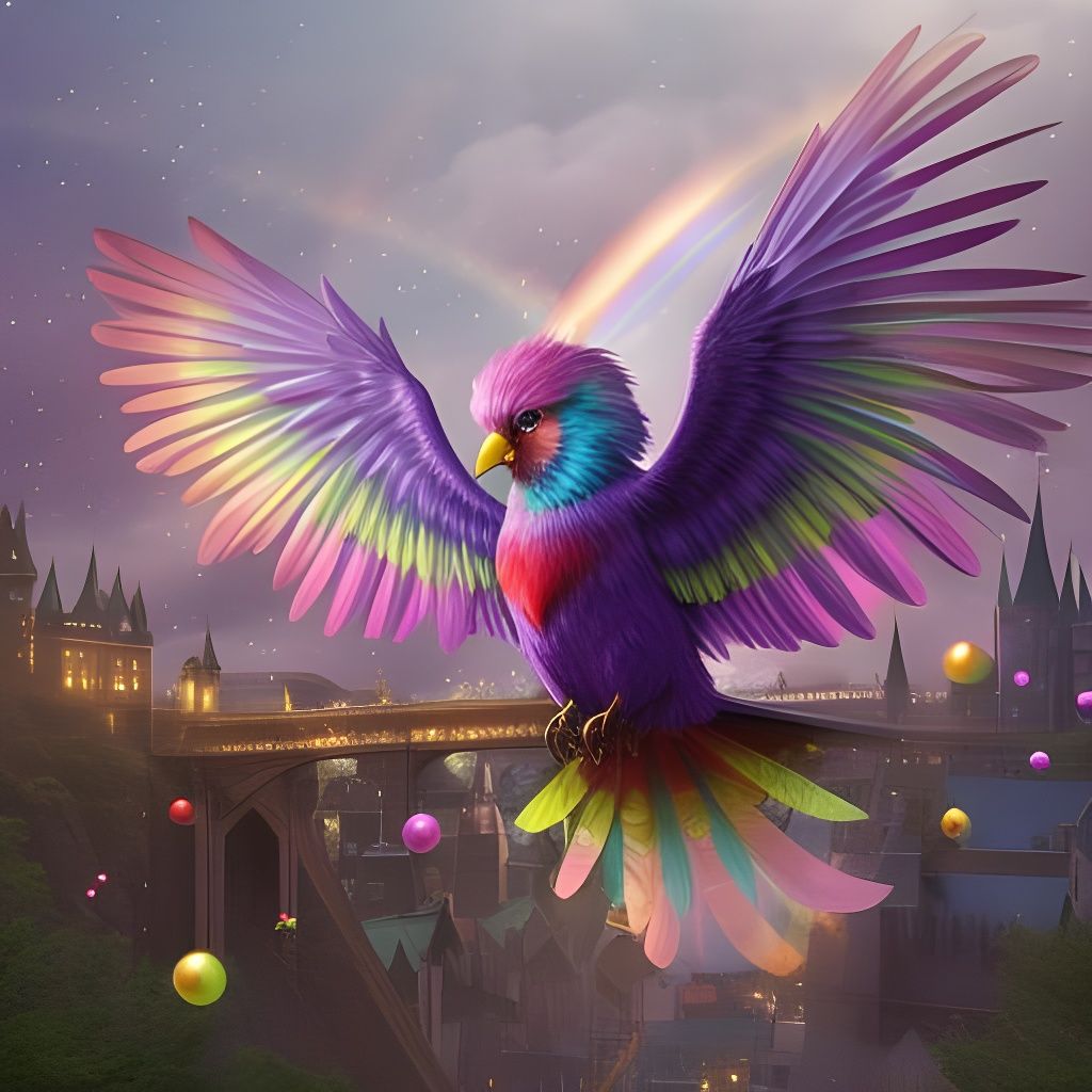 Festive Fwooper Soaring Above Hogwarts