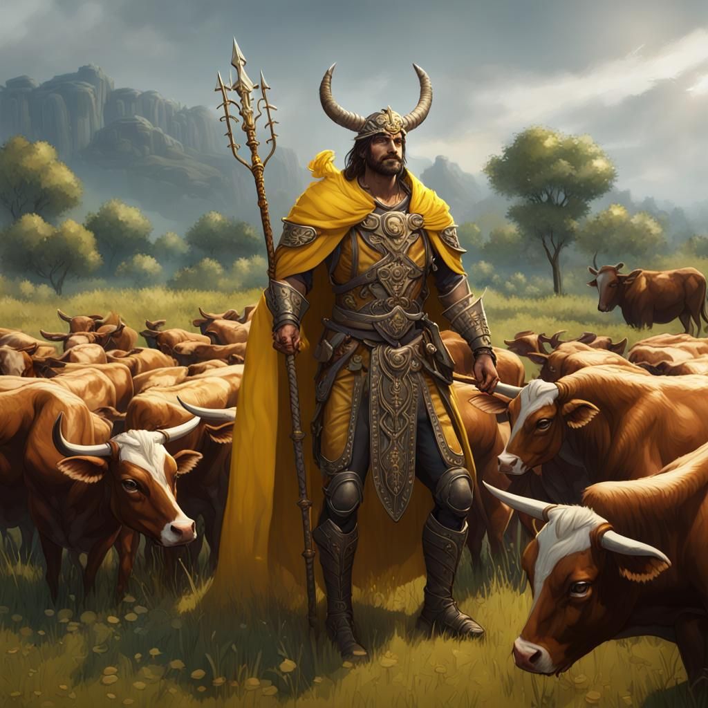 Indian Druid in Armor: Dark Fantasy Concept Art